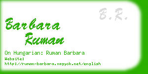 barbara ruman business card